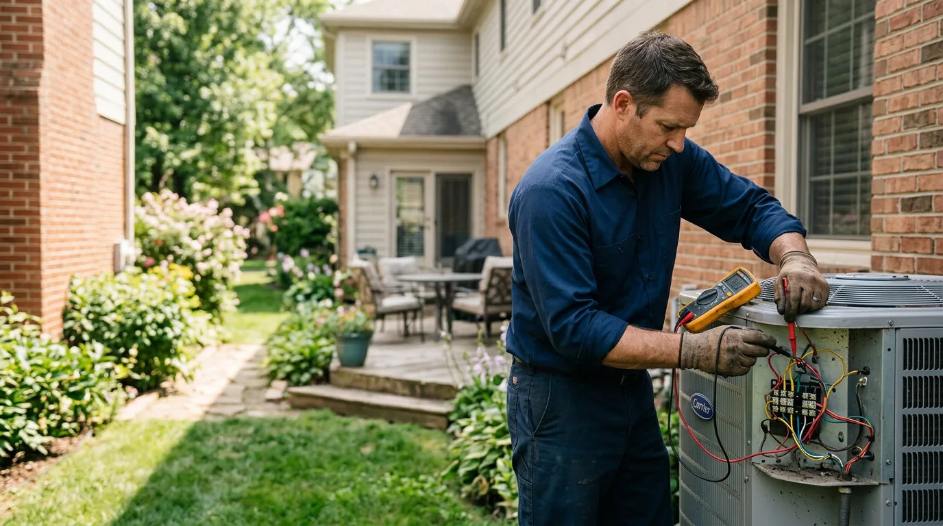 HVAC technician working near Roans Prairie, TX